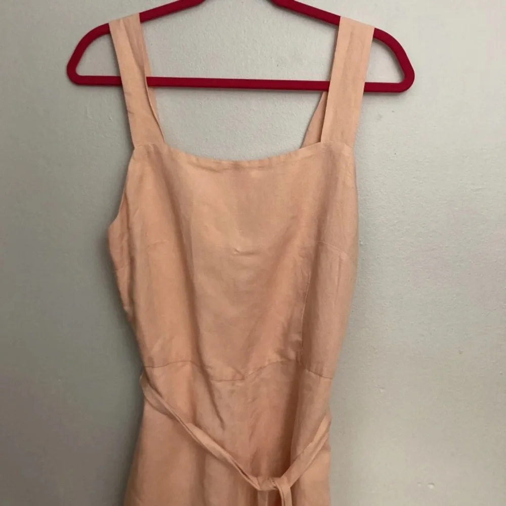 7-4 H&M linen blend romper shorts peach Medium NWT